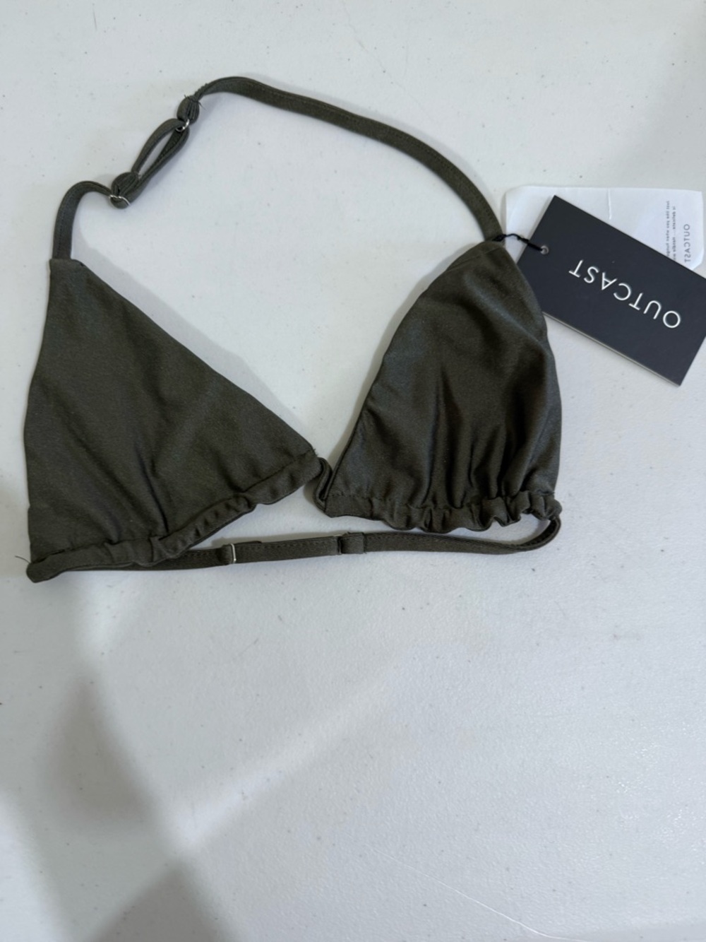 Outcast Women's Olive Triangle Bikini Top